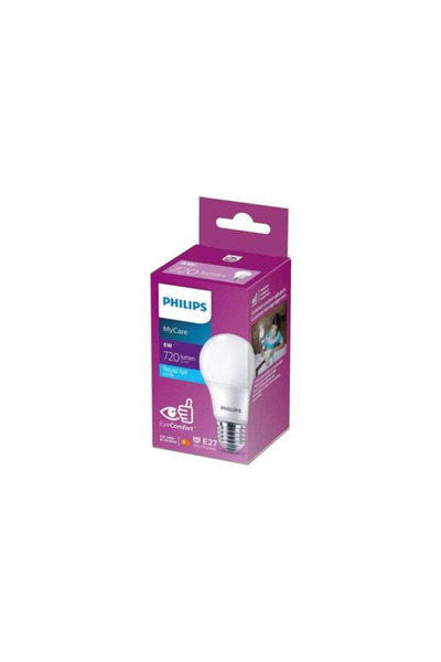 Philips Göz Yormayan Led Ampul 8W E27 Kalın Duy Beyaz Işık Titreşimsiz MyCare