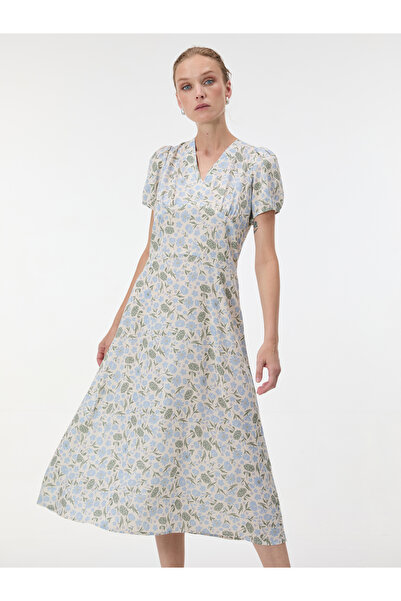 ORSAY Rochie midi de damă în linie A, cu imprimeu floral și mâneci scurte, al...