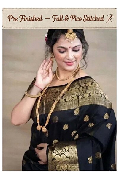 ViViRaSmi Generic Premium Soft Lichi Silk Saree with Rich Jacquard Pallu & Tr...