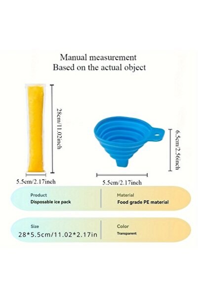 Choice 100pcs 100 Disposable Popsicle Bags - Food Grade Lead-Free PVC, Self-S...