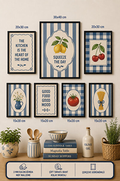 UNT 7-Piece Frame-Looking Modern Painting Set |   Retro & Pop Art |   Living ...