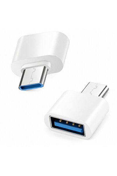 Alfais 4311b Type C Usb 3.1 to Usb 3.0 Beyaz Şarj Data Çevirici Dönüştürücü Adaptör
