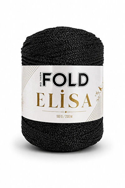 BD fold yarn إليسا - حقيبة من خيوط الحياكة السوداء بنسبة 100% من سيم 100 جرام...