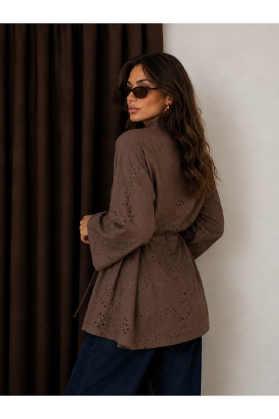 LAMİFUSTORE Denier Lined Waist-Tie Blouse