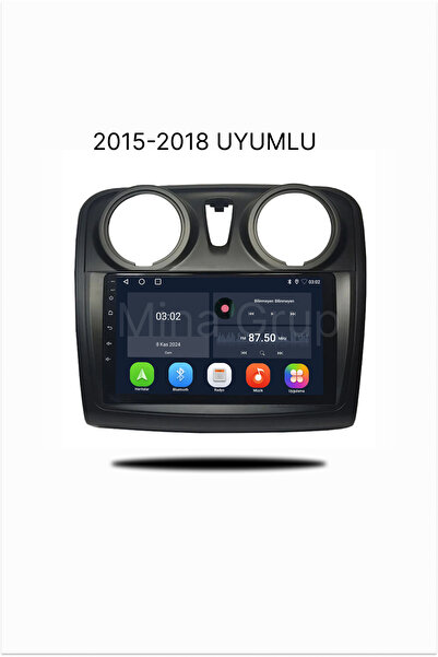 NAVMİNA SNP Serisi Dacia Sandero / Stepway (2015-2018) Uyumlu 9 İnç Android M...