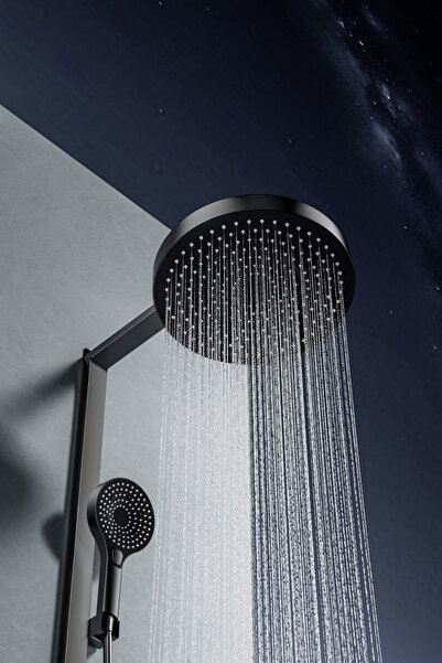 OXYAQUA Venüs SPA Dijital LED Göstergeli Piyano Tuşlu Termostatik Banyo Batarya Duş Sistemi Tepe Robot Duş Seti