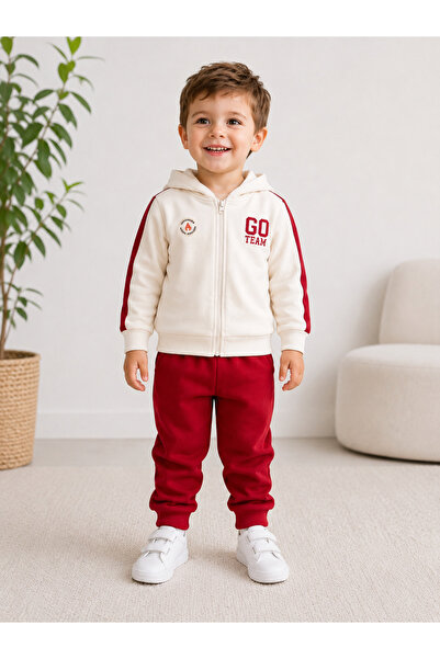Milanlı Kids Boy's Hooded 3 Thread Count Non-Stretch Top and Bottom Set