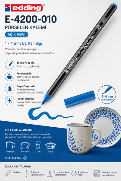 Edding Original E-4200-010 1-4 mm Porcelain Pen Color Options (1 Piece)
