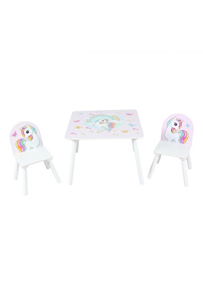 Evelise Set de 2 scaune + birou Unicorns, U-Grow