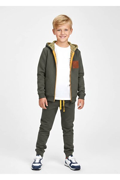Ozmoz By Mukadder Özden Sustainable Dark Green Shardonlu Boys' Sweatpants