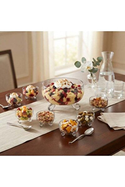 city glass Carthage Clear Glass Bowl Set – 7-Piece Kitchen & Dining Table Ser...