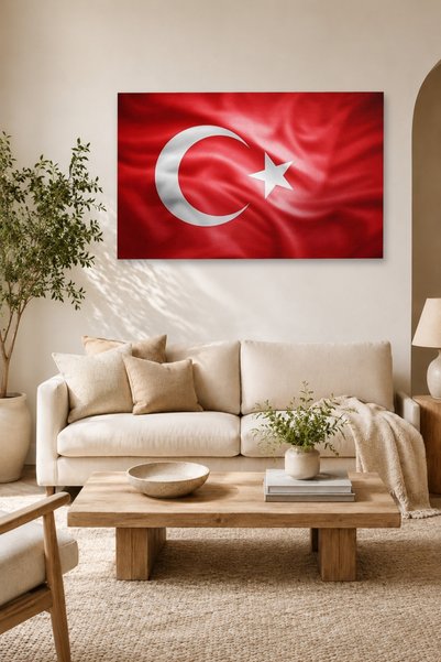Türk Bayrağı 2 Dekoratif Kanvas Duvar Tablosu