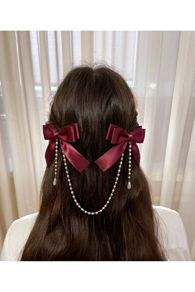 Shiklik İnci 2-Piece Double Bow Clip Women's Buckle