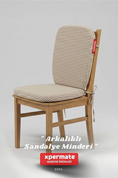 XPERMATE Pötikare Chair Cushion with Backrest 42X42 Zippered Washable Cover L...