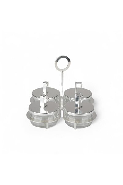 SOLETER Date Jar Set - Silver - Set Of 4 Jars With Stand