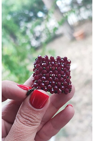 BaharEli Kare Formda 3x3 cm El Yapımı Cevşen Nazarlık / Kolye ya da Yaka İğnesi