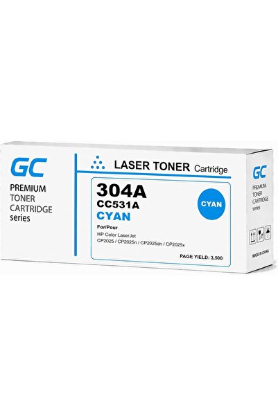Generic 304A Compatible Toner Cartridge (CC531A) for HP Color LaserJet CP2025...