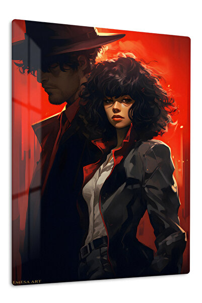 Emesa Art Spike Spiegel & Faye Valentine Anime Metal Wall Art
