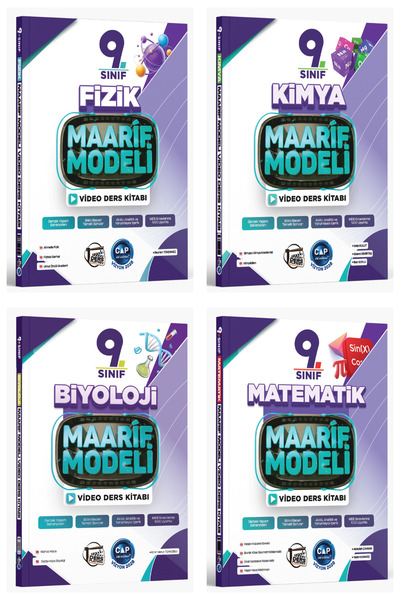 Çap Yayınları Çap 9. Sınıf Fizik Kimya Biyoloji Matematik Maarif Video Ders K...