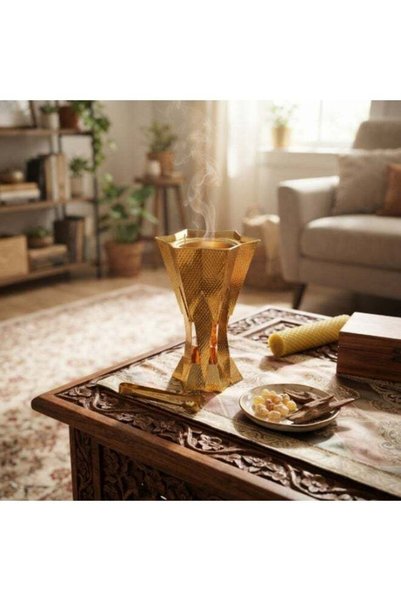 SOLETER حامل بخور معدني على الطراز العربي للمنزل وغرفة المعيشة واليوغا والتأم...