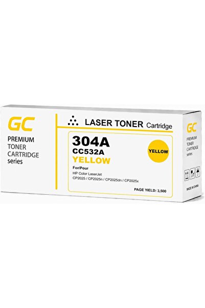 Generic 304A Compatible Toner Cartridge (CC532A) for HP Color LaserJet CP2025...