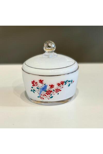 SOLETER Bird Date Jar - Medium Size - Red and Silver