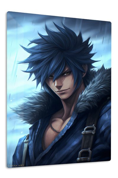 Emesa Art Gray Fullbuster Anime Metal Wall Art