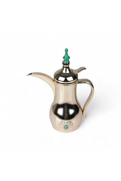 SOLETER Arabic Coffee Pot 0.5 Liter Gold/Green – Decorative Stainless Steel D...