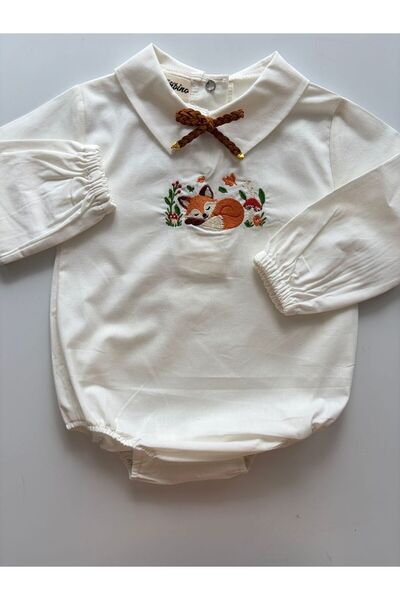 il mio bambino Handmade 100% Cotton Fabric Fox Concept Party Baby Shirt