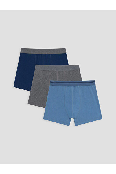 LC Waikiki Vizyon New Season Mixed Cotton Flexible Men's Boxer 3-Pack