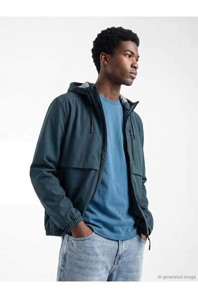 LC Waikiki Standard Fit Hooded Men's Raincoat