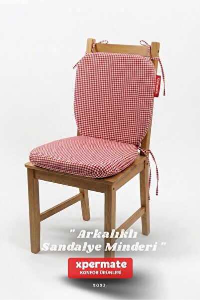 XPERMATE Pötikare Sırtlıklı Sandalye Minderi 42x42 Fermuarlı Yıkanabilir Kılı...