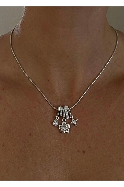 KİLİGİSTANBUL Steel Charmed Gold Color Necklace 45 cm (+5 cm Extension)