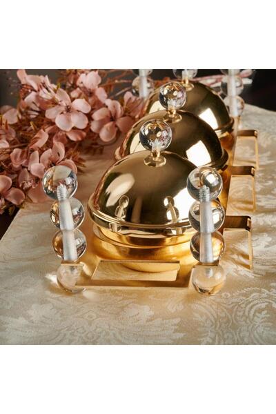 SOLETER 3-Piece Date Serving Set - Gold and Clear