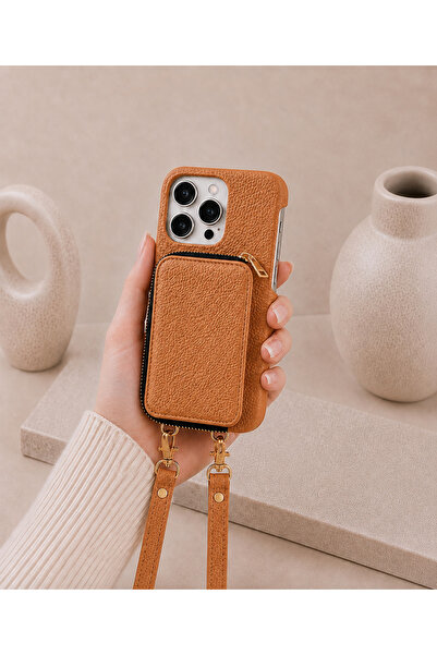 botyco Iphone 15 Pro Max (6.7 inç) Uyumlu Yanları Açık Slım Tasarım Cüzdanlı ...