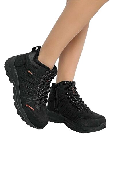 Jagulep Unisex Kürklü Trekking Outdoor Bot SİYAH