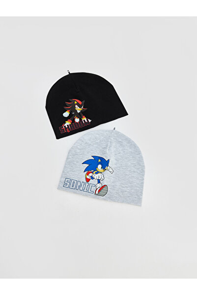 LC Waikiki Set de 2 căciuli pentru băieți cu imprimeu Sonic