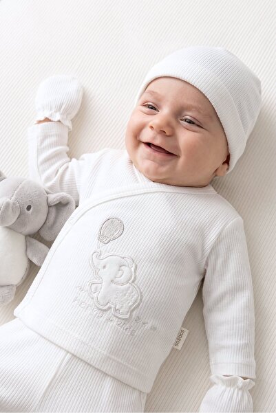Bebitof Balloon Elephant Baby Boy 5-Piece Hospital Release Bodysuit Set