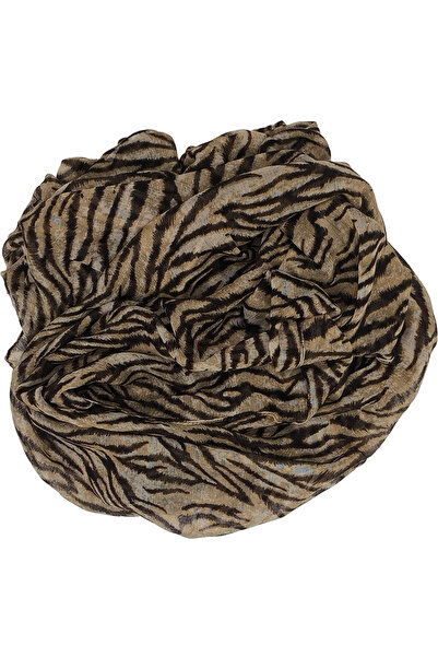 GIFT-ME.GR Γυναικείο λεπτό φουλάρι, με animal print, σχέδιο τίγρης - ανοιχτό ...