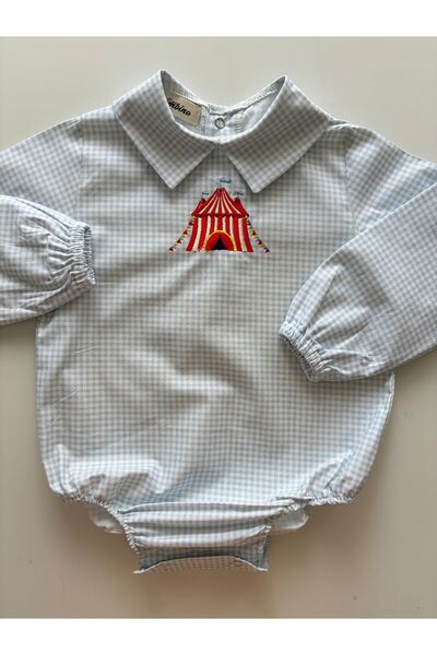 il mio bambino Handmade 100% Cotton Poplin Fabric Circus Themed Baby Shirt