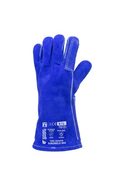 Interbabis Manusi protectie termorezistente, Euroweld 360, albastru, set 10 p...