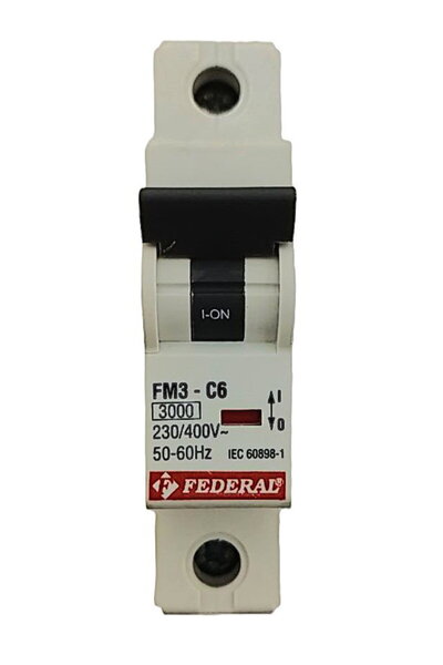 1x6A 3kA C Sigorta Fm3 Federal