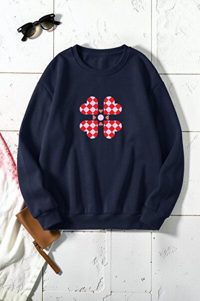 uyguntarz Unisex Yoncakalp Printed Crew Neck Sweatshirt