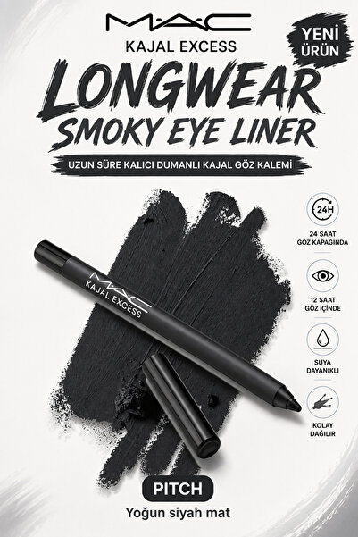 M.A.C Kajal Excess Smoky Eye Pencil - 24 Hour Long-Lasting Waterproof Kajal P...