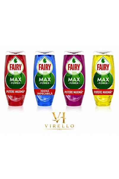 Fairy Set 4 detergenți lichizi pentru vase Max Power, variante diferite, 730 ...