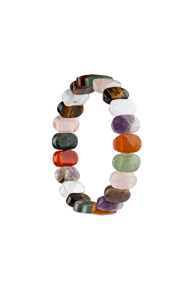Zeynep Büyükbay Chakra natural stone bracelet (rectangular cut)