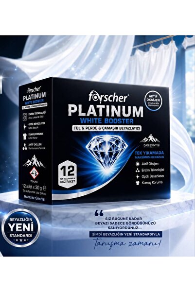 Forscher Platinum White Booster Tül & Çamaşır & Perde Beyazlatıcı 12 Tek Kull...