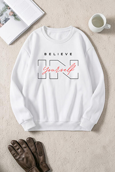 uyguntarz Unisex Inyourself Printed Crew Neck Sweatshirt