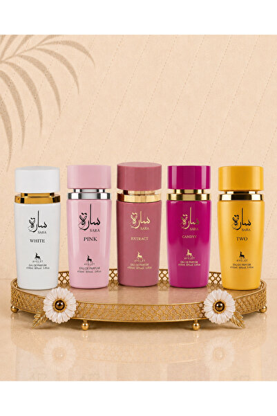 SARA Set de 5 parfumuri orientale pentru femei - Candy + White + Pink + Two +...
