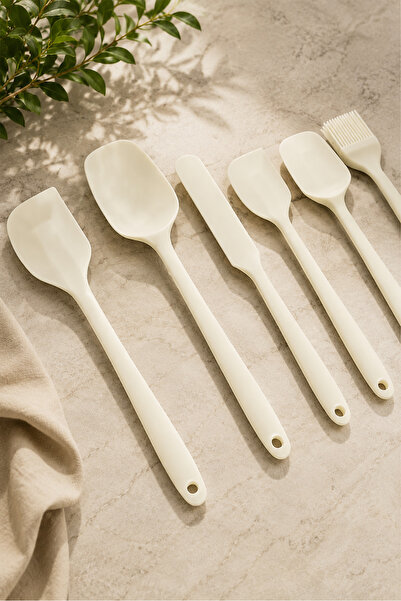 Ludo Store Arvenza Silicone Kitchenware Set 6 Pieces Heat Resistant Spatula S...